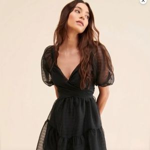 NWOT Free People Hailey Organza Puff Sleeve dress size 2